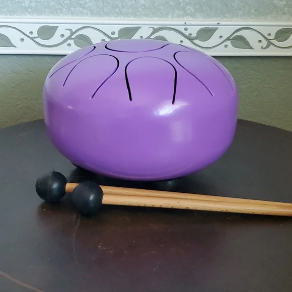 🎉Host Pick🎉🎉 NEW Purple Tongue Drum with 2 mallets New purchase w/o tags - Picture 5 of 7